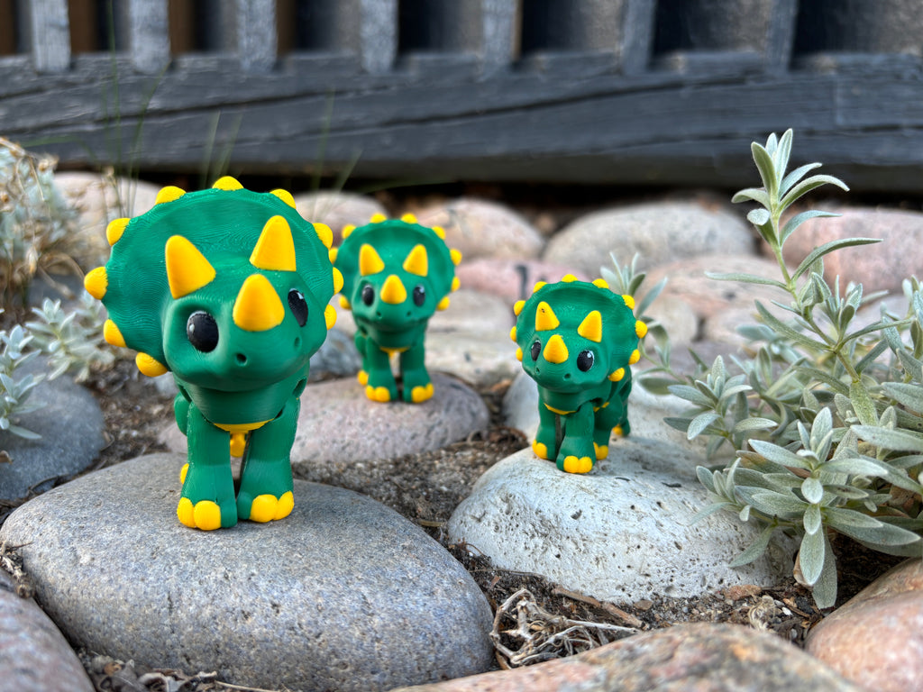 Fnise-Toppens Triceratops-Trio fra Fniseknogle-Dalen