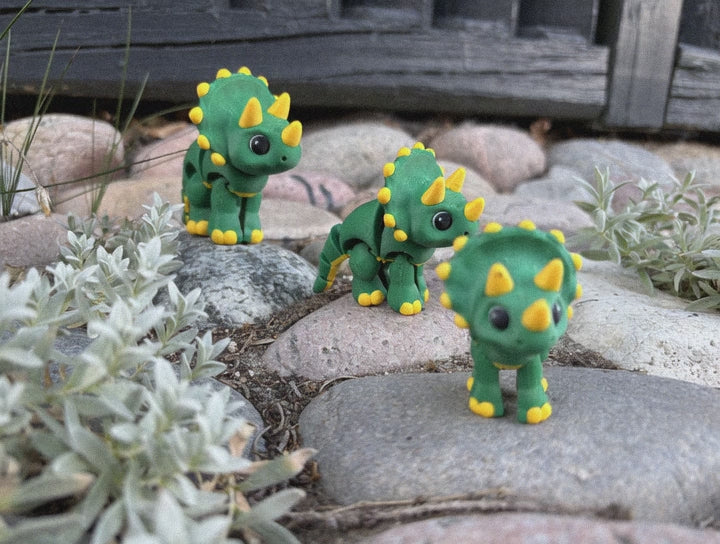 Fnise-Toppens Triceratops-Trio fra Fniseknogle-Dalen